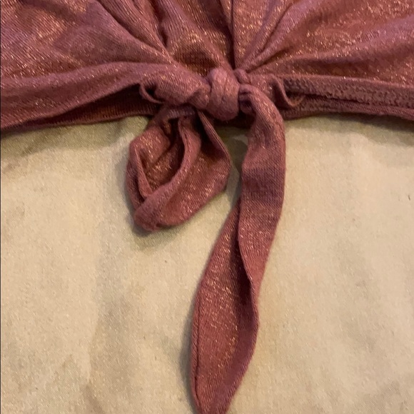 Rose gold tie front top - Picture 5 of 5